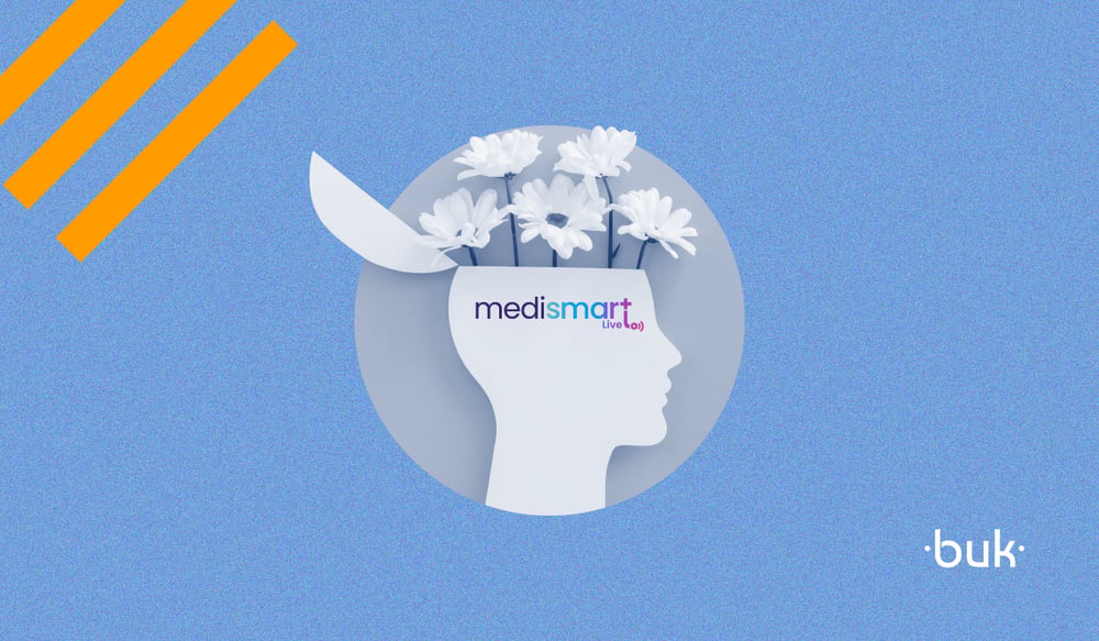 Imagen muestra una cabeza con flores, en alusión a la salud mental y la preocupación en la empresa