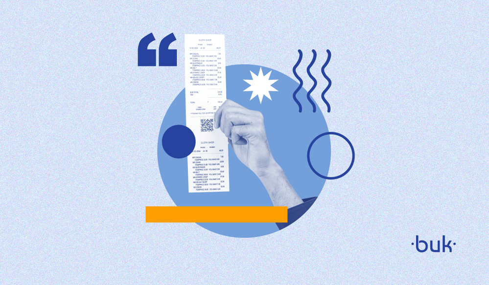 Ilustración que muestra una persona mostrando una boleta en alusión a la liquidación de sueldo