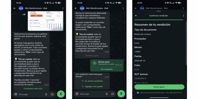 Cómo hacer una rendición por whatsapp