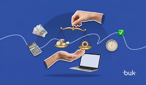 Interfaz del software de cobranza Buk en Chile mostrando el dashboard de conciliación bancaria y gestión de cuentas por cobrar.