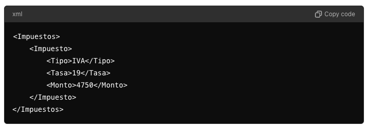 Impuestos XML
