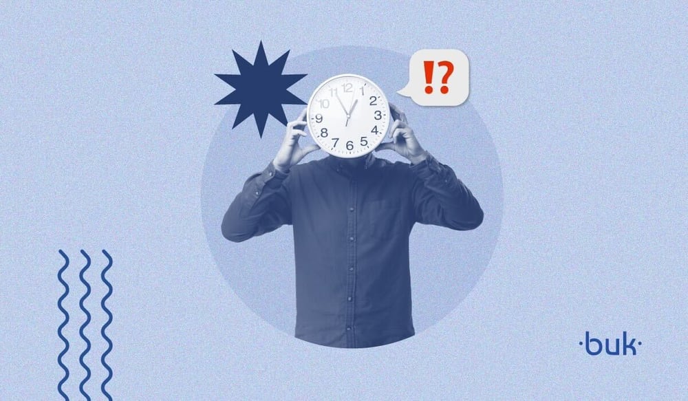 Imagen de una persona con cara de reloj en alusión a que la DT publicó los primeros dictámenes de las 40 horas