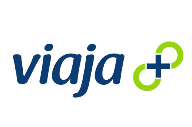 Logo de Viaja, cliente del sector de servicios de Buk Perú.