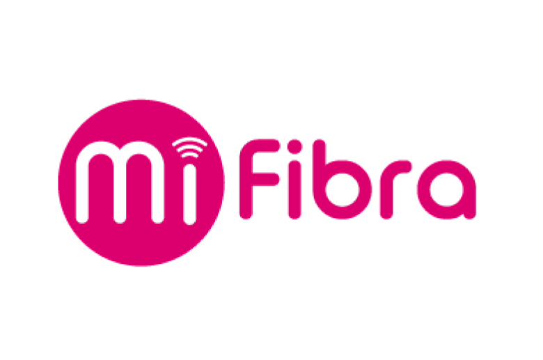 Logo de Mifibra, cliente de tecnología de Buk Perú.