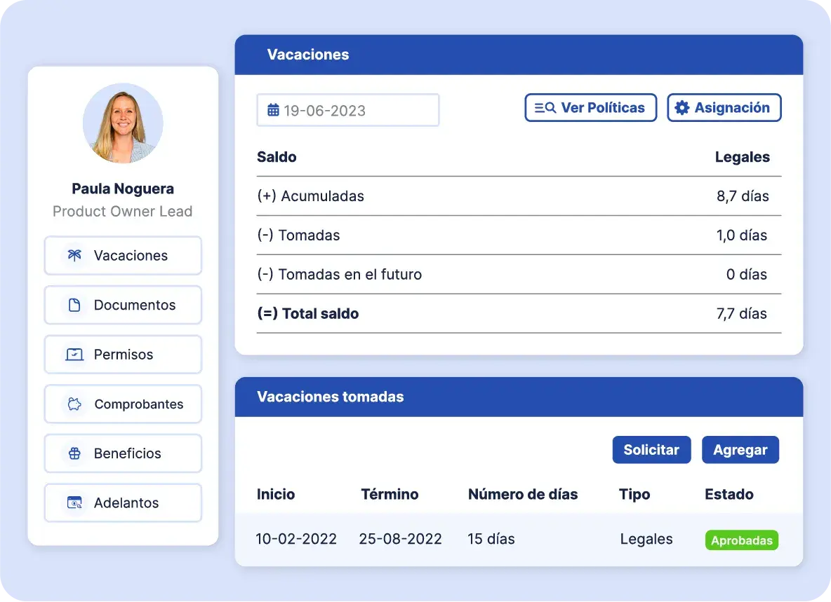 Gestion de vacaciones para empleados desde la plataforma Buk Colombia