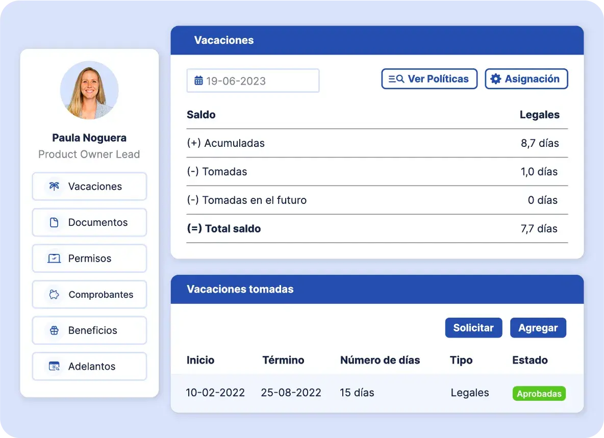 Administración de vacaciones de personal con Buk Perú.